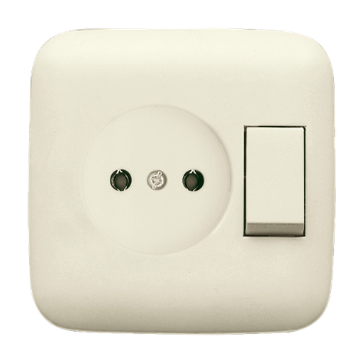 [E3XHK] ABB Busch-Jaeger Combined Switch Socket SI Series Cream - 2CKA001611A0128