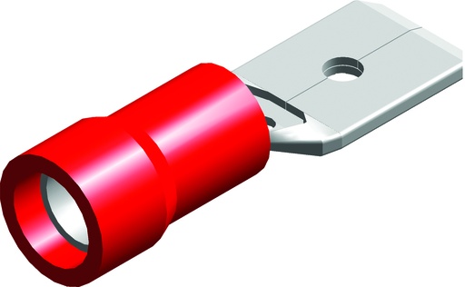 [E3XRM] Roter Isolierter Flachstecker 0.5-1.5mm² - CE120104 [100 Stück]