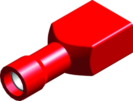 [E3XRU] Insulated Red Spade Connector Housing 0.5-1.5mm² - CE100104 [100 Pieces]