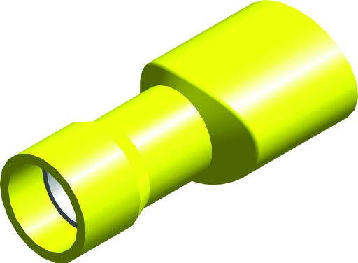 [E3XSK] PVC Geïsoleerde Spade Connector 4.0-6.0mm² Geel - CE100301 [100 Stuks]