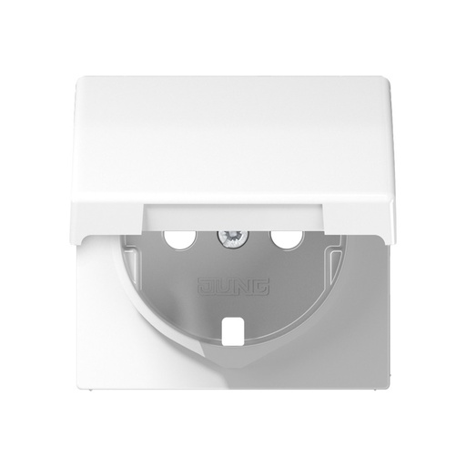 [E3XU7] Jung AS500 White Cover Plate With Hinged Lid - AS1520KLPLWW