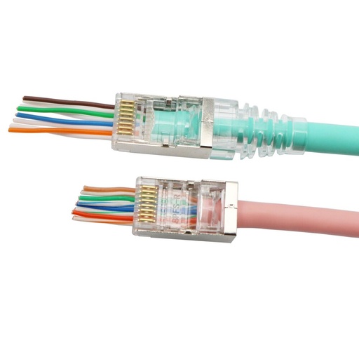 [E3XTS] Klemko EZ-RJ45 Blindado Conector De Red CAT5e - 183281 [100 Piezas]