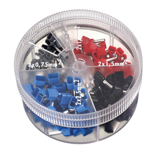 [E3XUS] Conex Twin Draht Ferrule Sortiment Kit - Ce520201 [200 Stück]