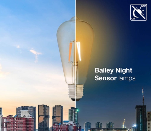 [E3XUB] Bailey LED Filament ST64 E27 Gold Day Night Sensor Bulb - 141867