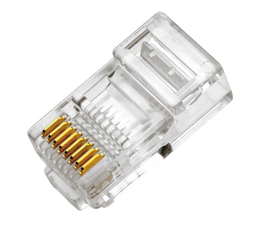 [E3XVJ] Onbeschermde RJ45 Modulaire Plug Voor Flexibele Kabels Cat3 - 183008 [50 Stuks]