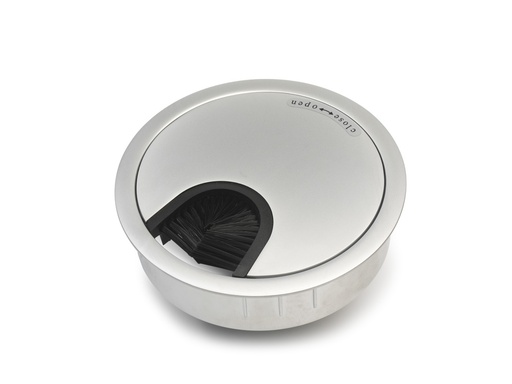 [E3XZ8] 60mm Metal Cable Management Grommet Matte Chrome - 49.80.012