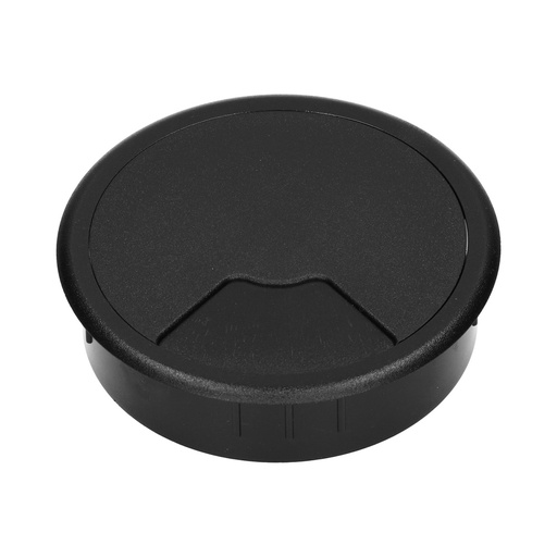 [E3XYX] Black Plastic Desk Cable Grommet 80mm - 49.80.022