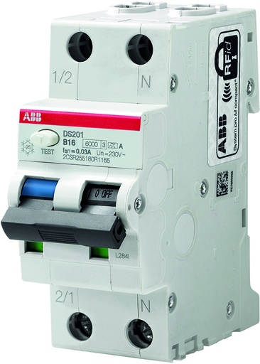 [E3XZK] Abb Ds201 32A Rcbo Disjoncteur Différentiel 300Ma 6Ka - 2Csr255180R3324