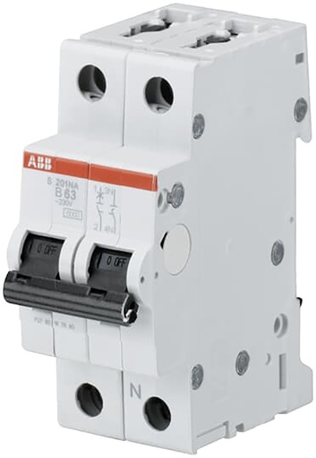 [E3Y3F] Abb S200 Mcb 1P+N 2A B-Curva 6Ka Interruptor Automático - 2Cds251103R0025