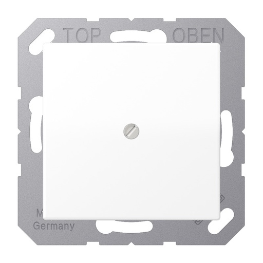 [E3Y4X] Jung A500 Placa De Tapa De Entrada De Cable Blanco Nieve Mate - A590BFAWWM