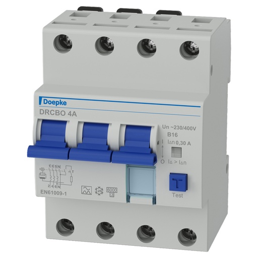 [E3Y57] Doepke Typ A Rcbo 16A 300Ma 3P+N Sicherungsautomat - 09945114