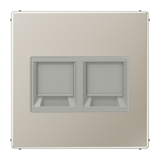 [E3Y48] LS Series Dual Modular Jack Cover Stainless Steel - ES1969-2WE