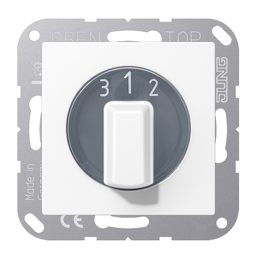 [E3Y8W] Jung AS500 Interruptor Monopolar De Tres Posiciones Blanco Mate - A1504.10NWWM