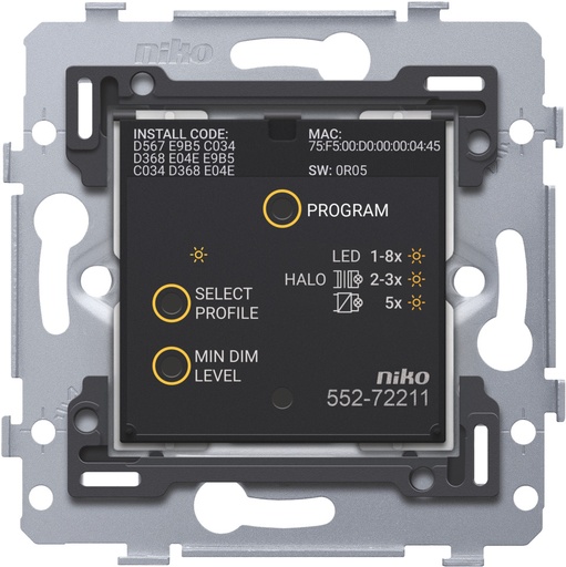 [E3YBM] Niko Slimme Zigbee Dimmer Schakelaar 3-200W Twee-Draad - 552-72211
