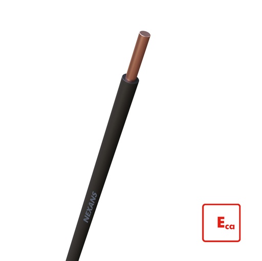 [E3YEH] Nexans H07V-U Eca 2.5mm2 Black Installation Wire Box 100m - 10564792 [100 Pieces]