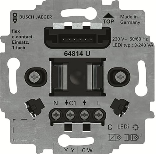 [E3YG5] ABB Busch FlexTronics Single E Contact Base Socket - 2CKA006800A3047