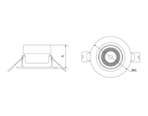 [E3YH9] OPPLE LED Chiara 6W Foco Empotrable Ajustable 3000K - 541003414300