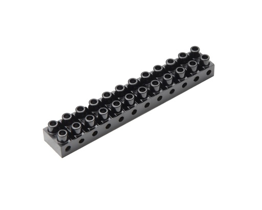 [E3YJU] 12-Poorts Aansluitblok 6mm² Thermohardend IP20 - 681/ZW