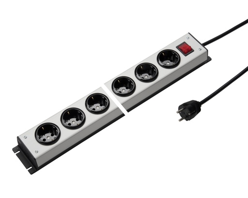 [E3YK3] Martin Kaiser 6 Outlet Power Strip With Switch 90 Degree (European Socket) - 1001ZL6L-SW15