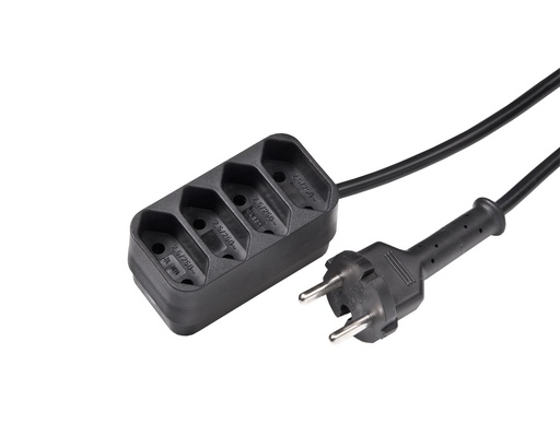 [E3YKH] Martin Kaiser 4-Way Euro Power Strip 2.5A Non-Grounded (European Socket) - 1014ZL/15/SW