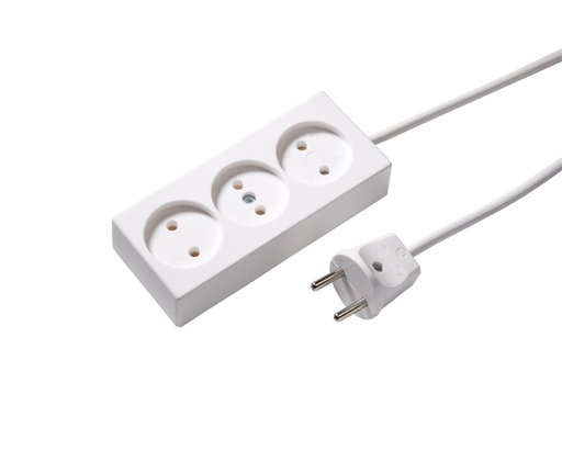 [E3YM4] Martin Kaiser 3-Way Power Strip 1.5M Cable Ungrounded (European Socket) - 511ZL/15/KWS