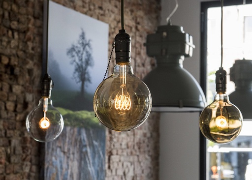 [E3YN9] Bailey Spiraled Leslie G125 LED Filament Globe 3.2W Gold - 145017