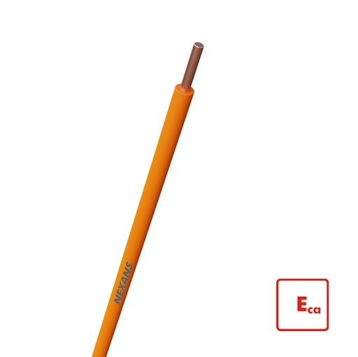 [E3YP4] Nexans H07V-U Eca 1.5mm2 Orange Installation Wire 100m - 10570892 [100 Pieces]