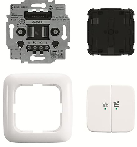 [E3YQ6] ABB Busch Free Home Draadloze Flex Dimmer Set Reflex 214 - 2CKA006200A0290