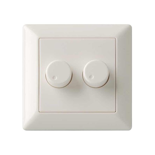 [E3YTM] Witte Plastic Afdekkingplaat Voor GIRA Duo Dimmer - 891216