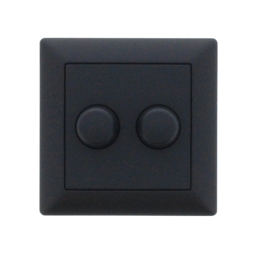 [E3YTJ] Black Plastic Cover Plate For GIRA Duo Dimmer RAL9005 - 891234