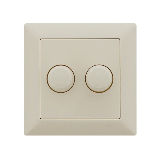 [E3YTK] Doppelte Dimmer Abdeckung Für Gira RAL1013 Creme - 891226