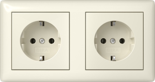 [E3YXG] Gira Standard 55 Prise SCHUKO Double Avec Cadre - 482101