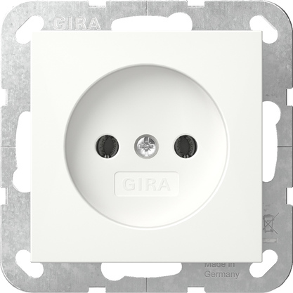 [E3YY3] Gira Système 55 Prise Non Mise À La Terre 16A 250V Blanc Pur Mat - 448027