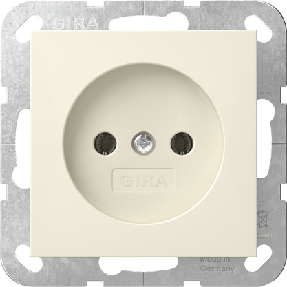 [E3YY7] Gira System 55 2-Pole Socket Outlet Without Ground - 448001