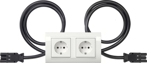 [E3YX8] Gira Standard 55 Doppeltes SCHUKO Steckdose Mit Rahmen - 4931023