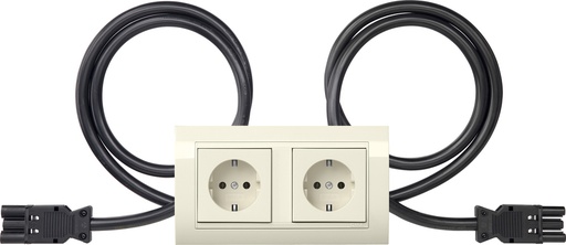 [E3YX9] Gira Standard 55 Doppelsteckdose Mit Rahmen Typ 10 - 4931021