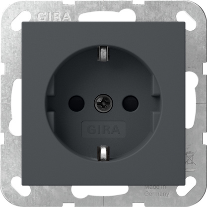 [E3YYW] Gira Système 55 Sécurité Plus Prise Anthracite - 445328