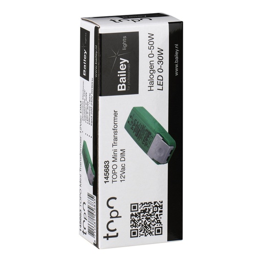 [E3Z2J] Bailey Topo Mini LED Transformer 12V 0-50W Dimmable - 145683