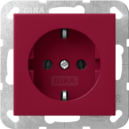[E3ZDT] Gira Systeem 55 Rode SCHUKO Stopcontact 16A 250V - 4455108