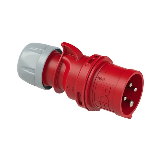 [E3ZGB] Industrial CEE Plug 32A 4P 400V IP44 Red - 024-6V