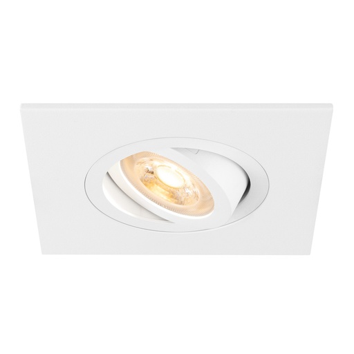 [E3ZHA] SLV Nieuwe Tria 75 XL Vierkante GU10 Inbouw Downlight Wit - 1007627