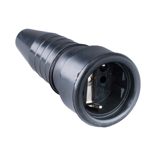 [E3ZGD] Enchufe De Caucho Alta Resistencia 16A 250V Con Pin De Tierra - 104455