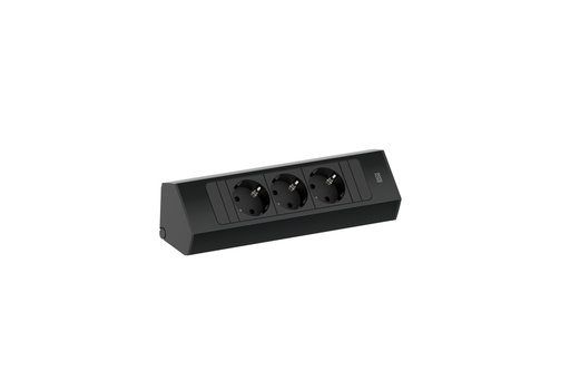 [E3ZGV] Bachmann Casia 2 Corner Power Unit 3x 230V Black (European Socket) - 932.100