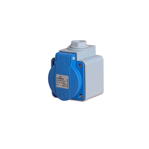[E3ZG7] Prise De Courant En Saillie 16A IP54 Grise Bleue - PWCORA16