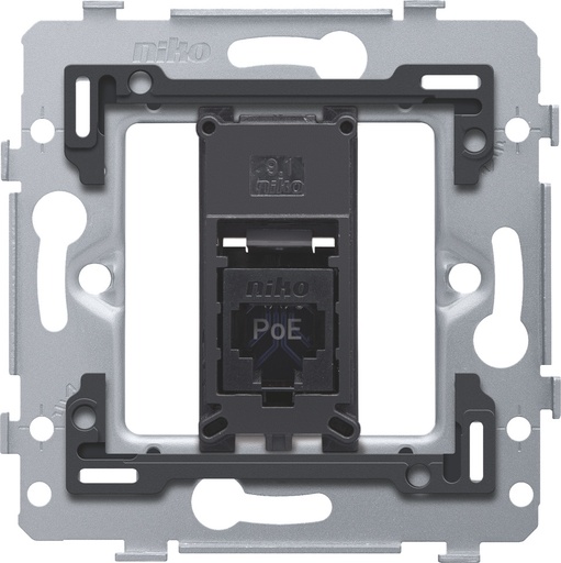 [E3ZGJ] Niko Einzelne RJ45 UTP Cat6 PoE++ Flache Wandsteckdose - 170-79261