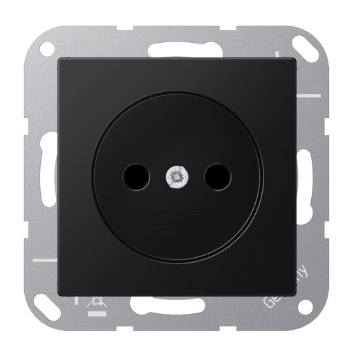 [E3ZJD] Jung A Series Wall Socket 16A 250V Non-Grounded Graphite Black (European Socket) - A1510NSWM