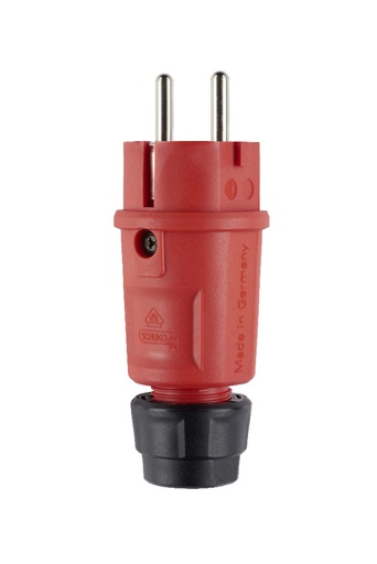 [E3ZKP] Abl Hightech Ip54 Enchufe Schuko Rojo Con Doble Puesta A Tierra - 100000065