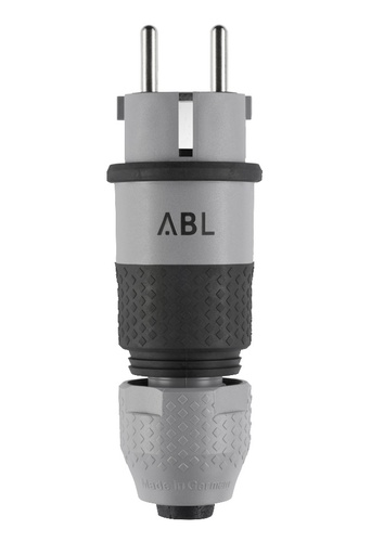 [E3ZKH] ABL Professionele SCHUKO IP54 Dubbele Aardstekker Grijs - 100000070