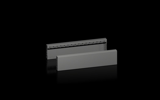 [E3ZMP] Rittal VX Side Plinth Panel Set 600x100mm Black Steel - 8660033