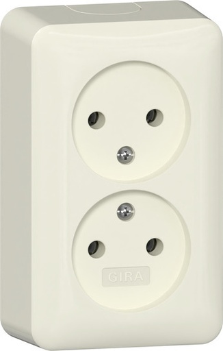[E3ZQ7] Dubbele Stopcontactdoos 16A 250V Opbouw - 479112